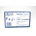 TARJETAS RAYADA GRIS  5 X 8 FICHA DE TRABAJO C/100